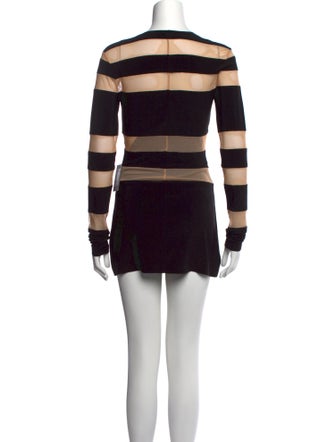 Norma Kamali Striped Mini Dress