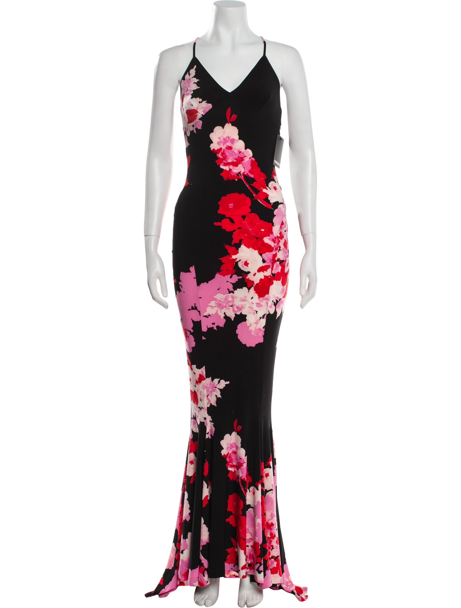 Norma Kamali Floral Print Long Dress w/ Tags