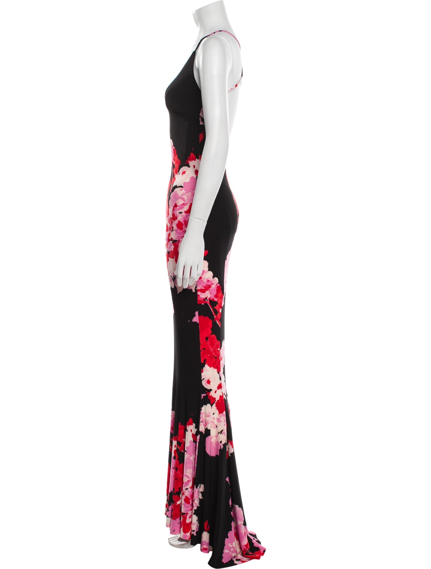 Norma Kamali Floral Print Long Dress w/ Tags