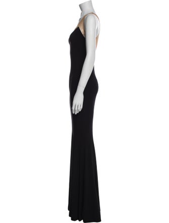 Norma Kamali Scoop Neck Long Dress
