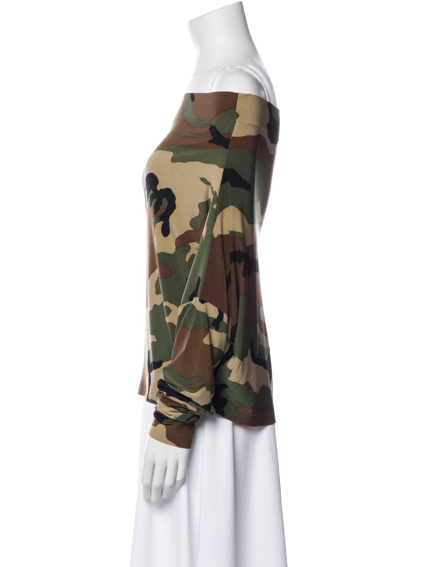 Norma Kamali Printed Off-The-Shoulder Top