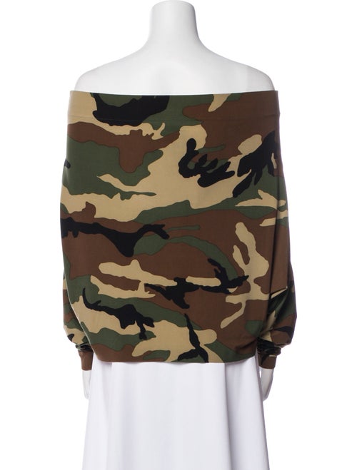 Norma Kamali Printed Off-The-Shoulder Top