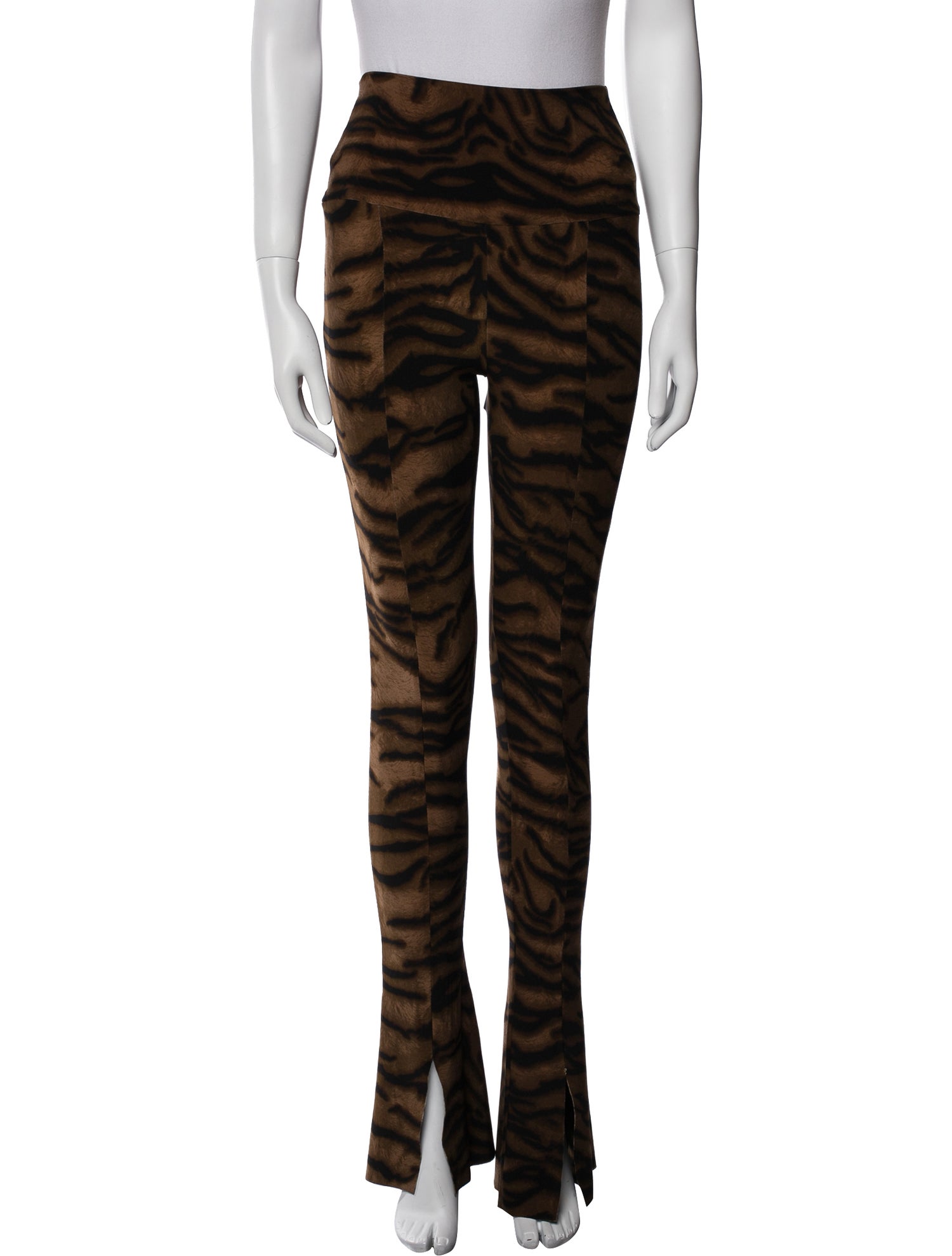 Norma Kamali Animal Print Wide Leg Pants