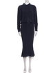 Norma Kamali Mock Neck Midi Length Dress