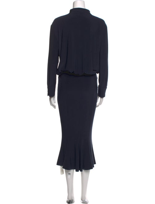 Norma Kamali Mock Neck Midi Length Dress