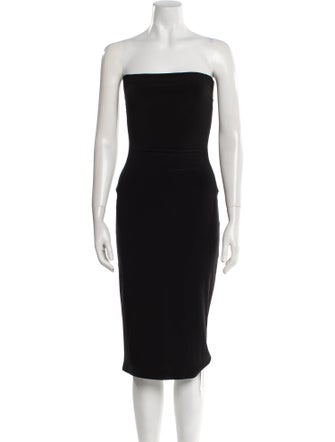 Norma Kamali Strapless Knee-Length Dress