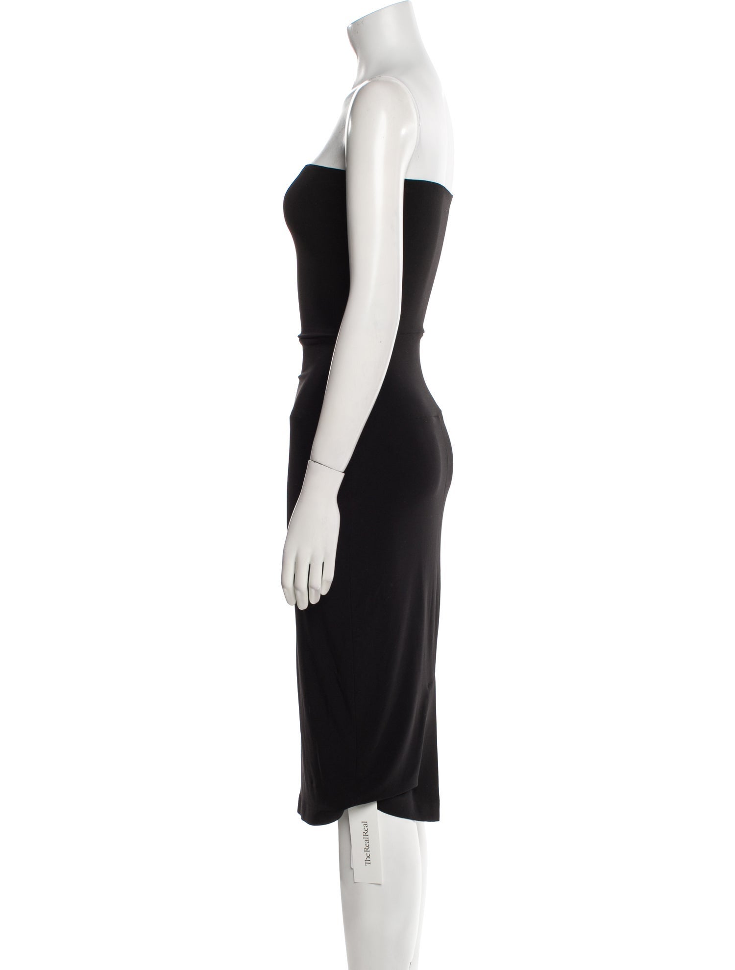 Norma Kamali Strapless Knee-Length Dress