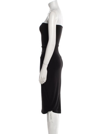 Norma Kamali Strapless Knee-Length Dress