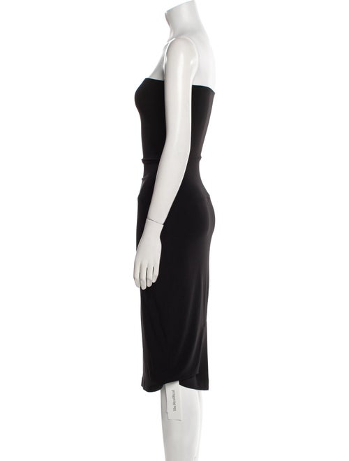 Norma Kamali Strapless Knee-Length Dress