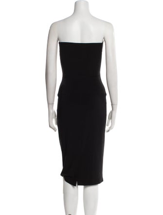 Norma Kamali Strapless Knee-Length Dress