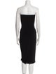 Norma Kamali Strapless Knee-Length Dress