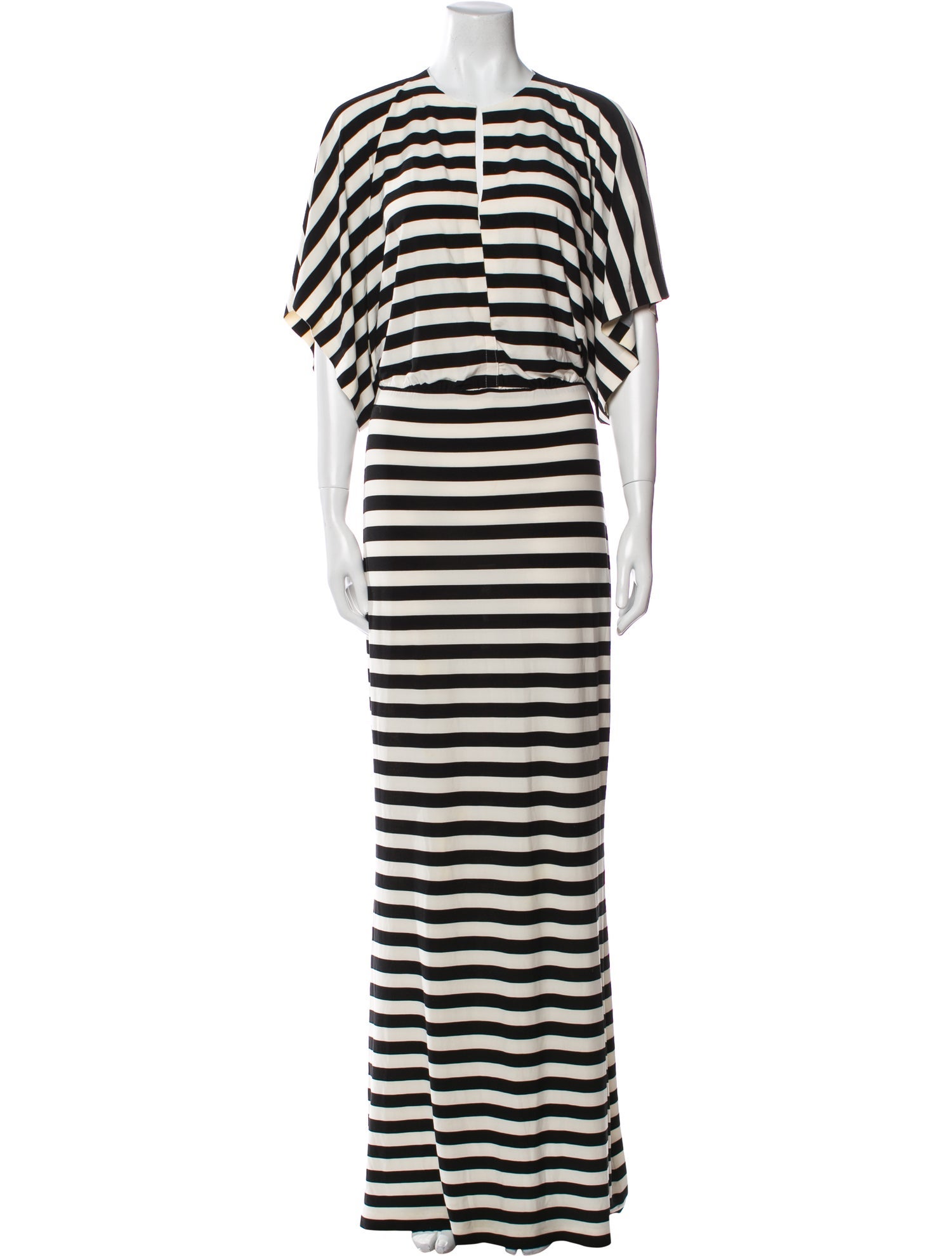 Norma Kamali Striped Long Dress