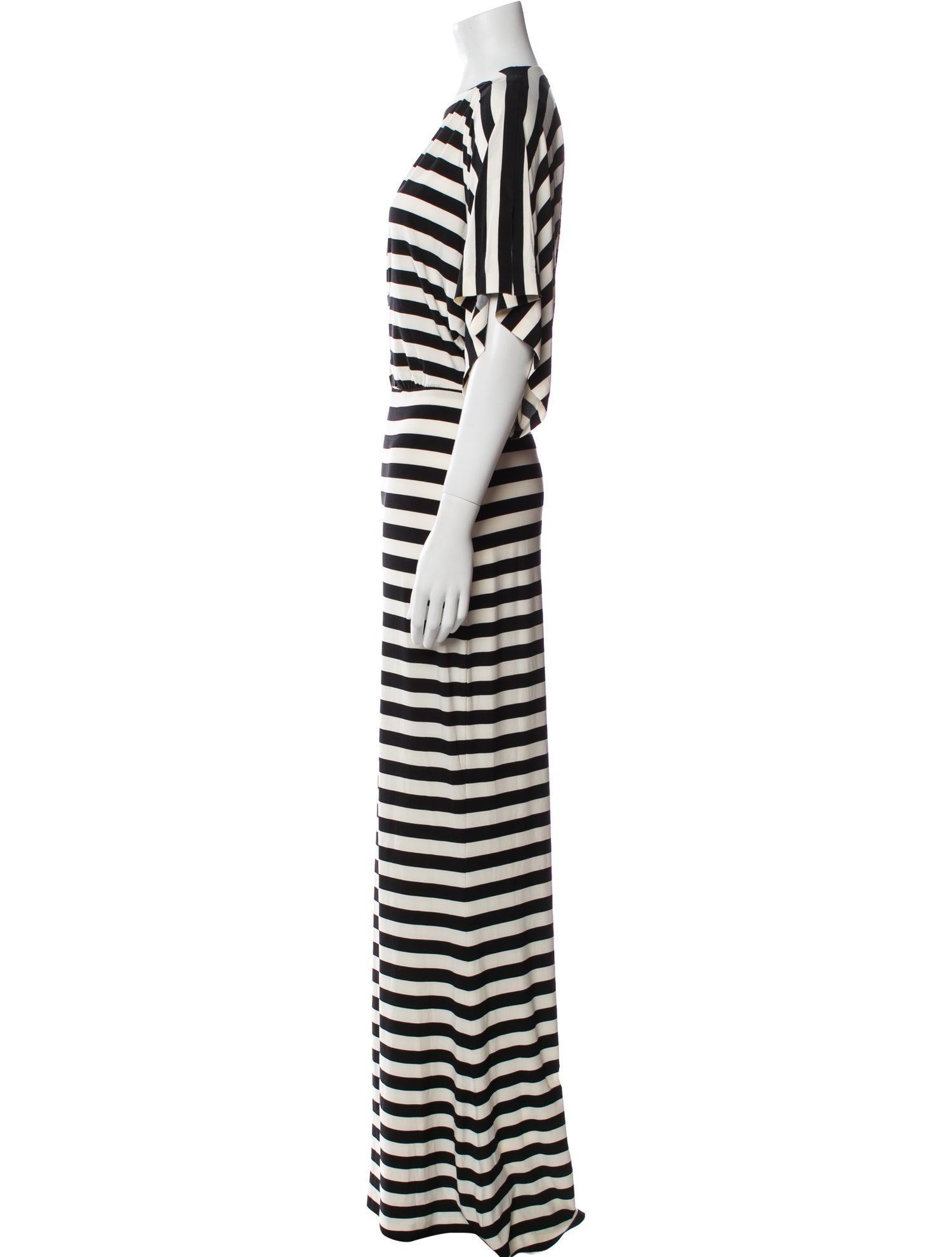 Norma Kamali Striped Long Dress
