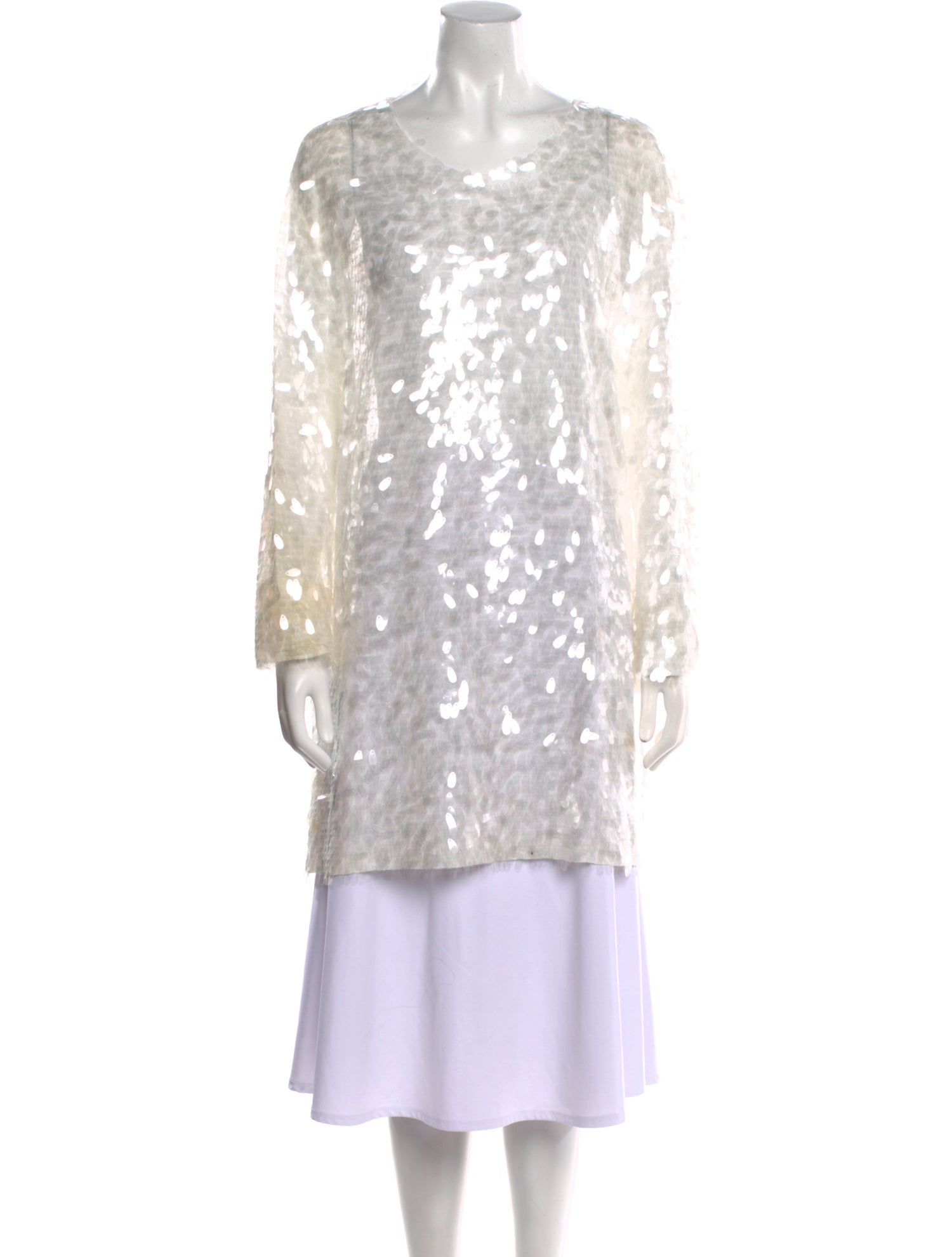 Norma Kamali Bateau Neckline Long Sleeve Tunic