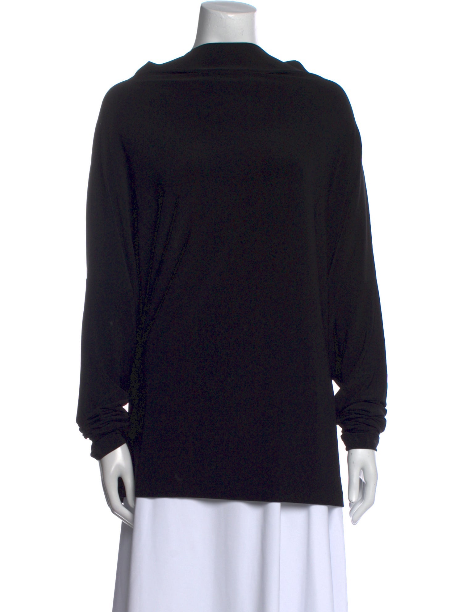 Norma Kamali Mock Neck Long Sleeve Sweatshirt