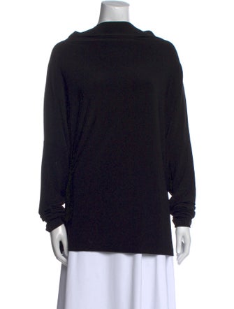 Norma Kamali Mock Neck Long Sleeve Sweatshirt