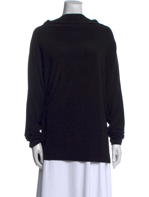 Norma Kamali Mock Neck Long Sleeve Sweatshirt
