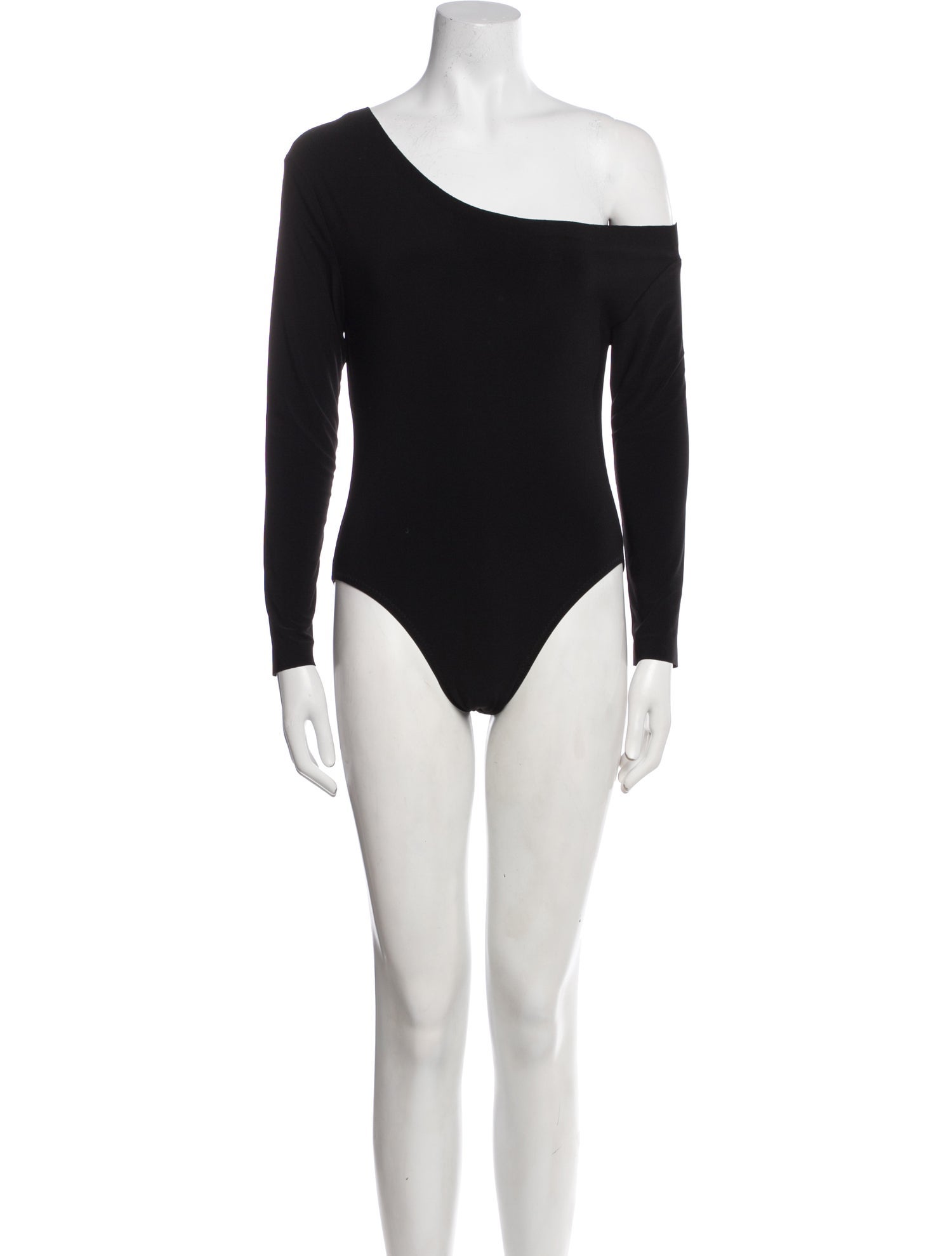 Norma Kamali Asymmetrical Long Sleeve Bodysuit