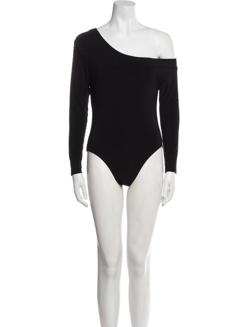 Norma Kamali Asymmetrical Long Sleeve Bodysuit
