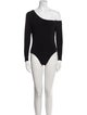 Norma Kamali Asymmetrical Long Sleeve Bodysuit