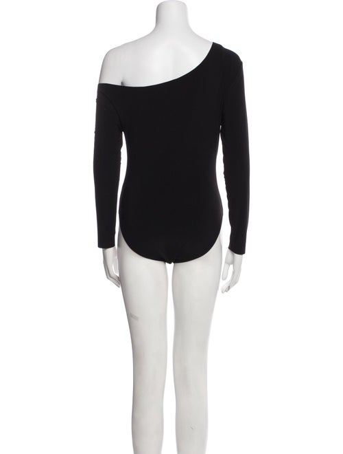 Norma Kamali Asymmetrical Long Sleeve Bodysuit