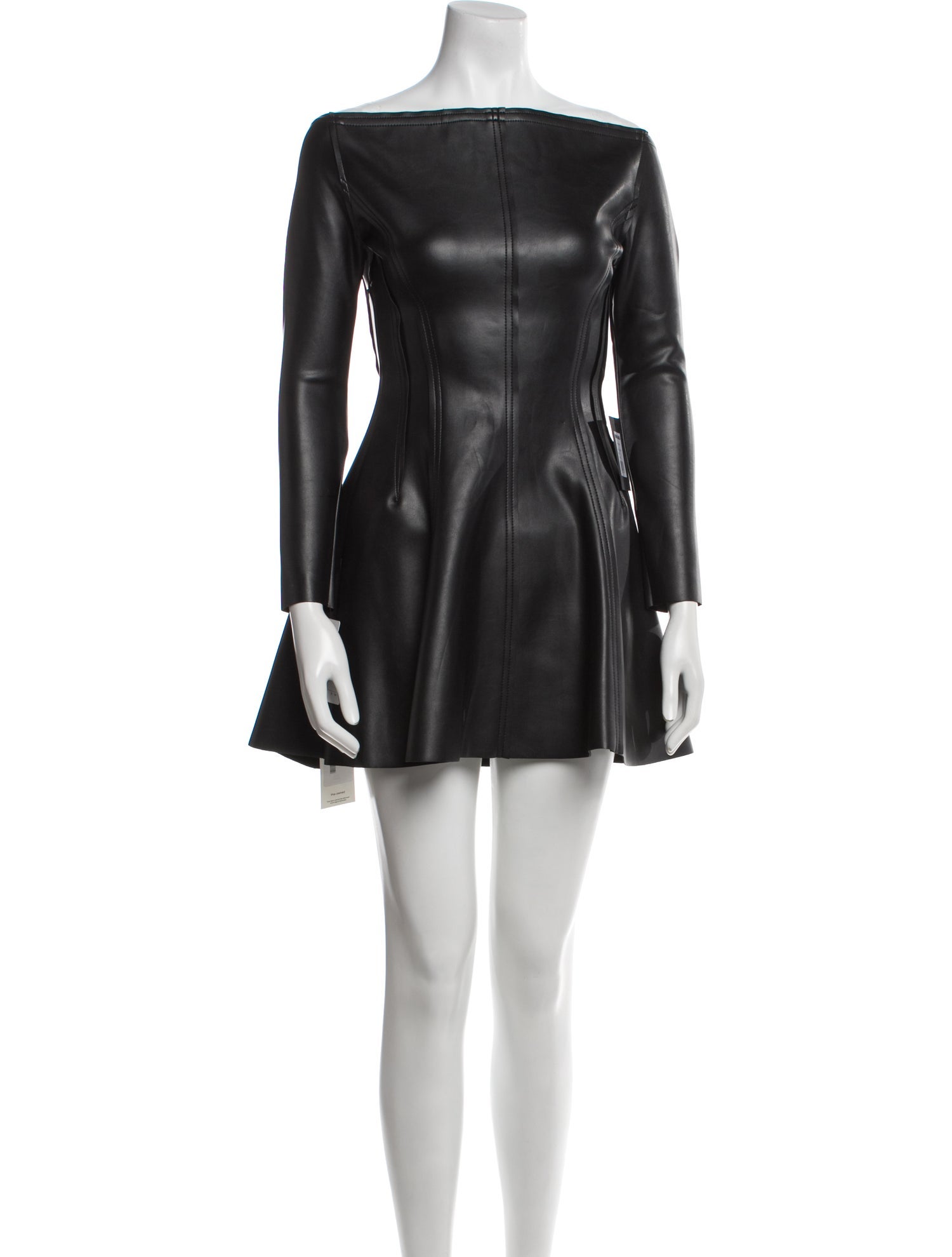 Norma Kamali Bateau Neckline Mini Dress