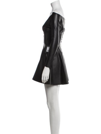 Norma Kamali Bateau Neckline Mini Dress