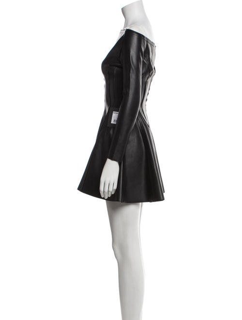 Norma Kamali Bateau Neckline Mini Dress