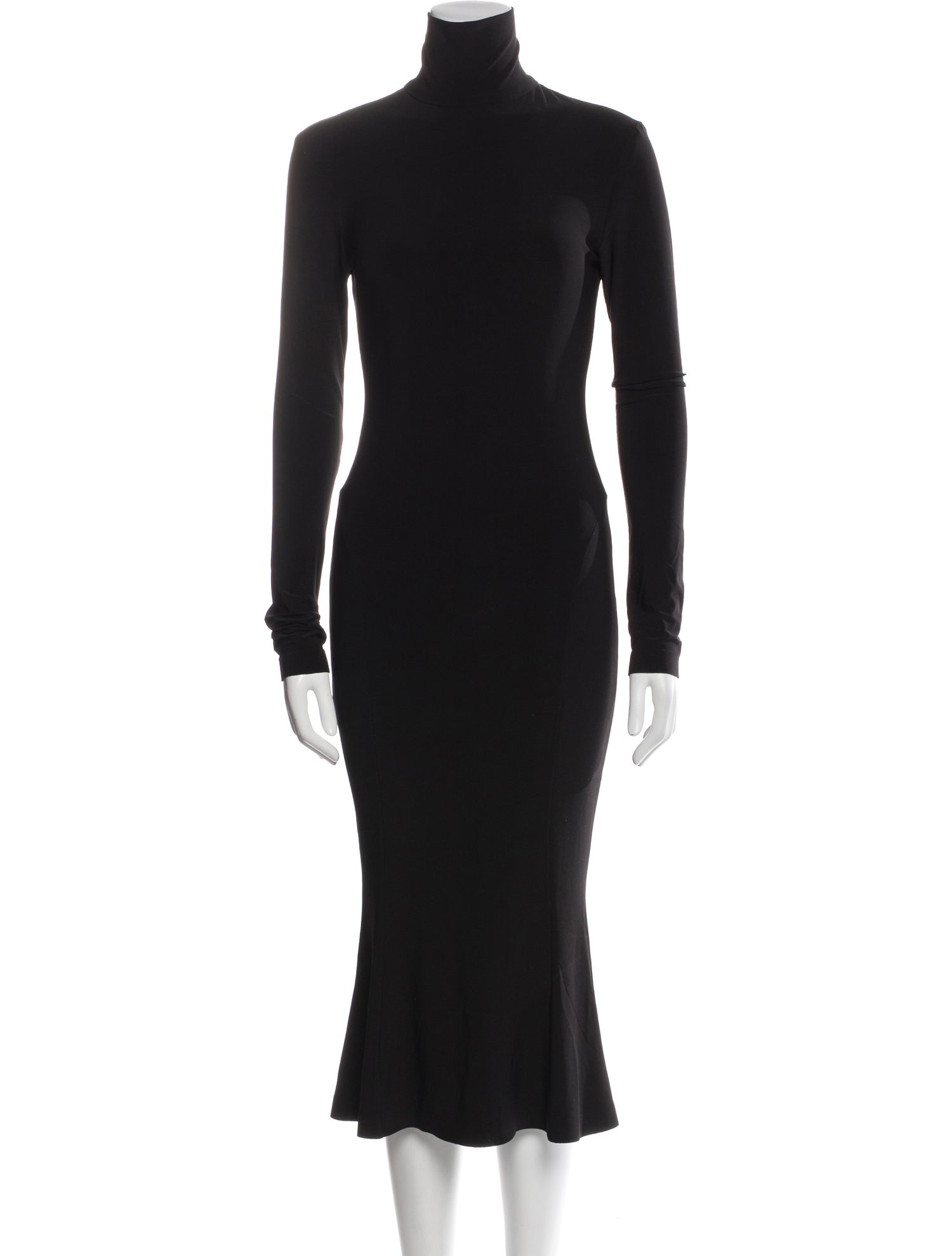 Norma Kamali Turtleneck Midi Length Dress