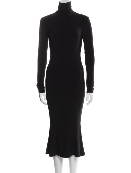 Norma Kamali Turtleneck Midi Length Dress