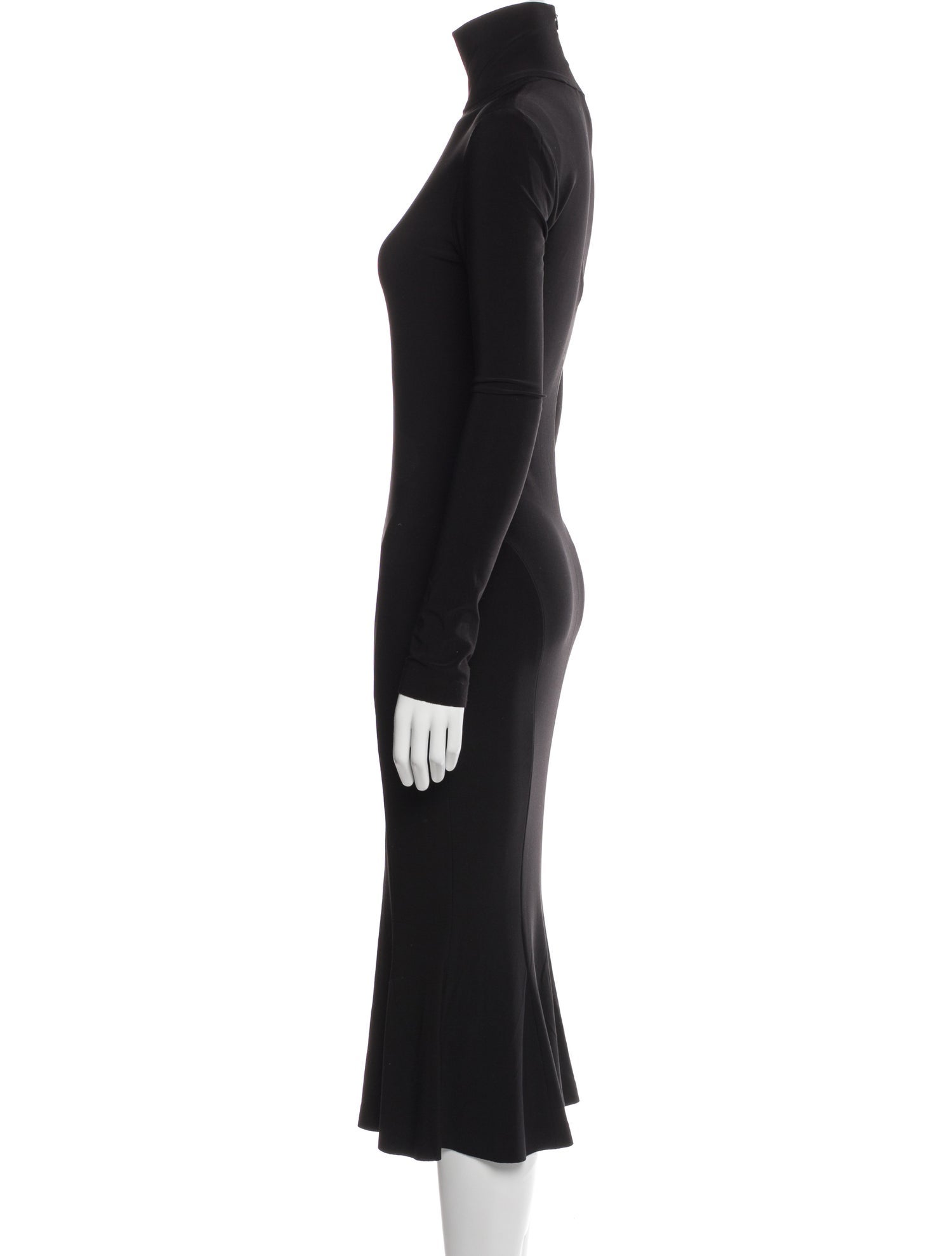 Norma Kamali Turtleneck Midi Length Dress