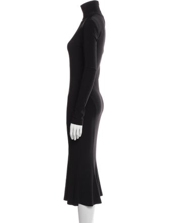 Norma Kamali Turtleneck Midi Length Dress