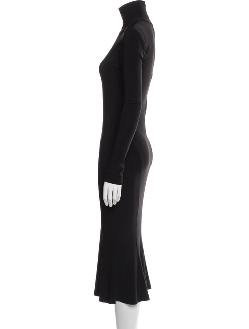Norma Kamali Turtleneck Midi Length Dress