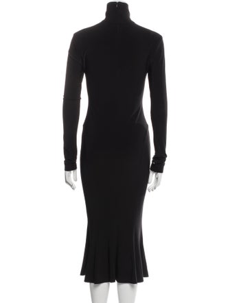 Norma Kamali Turtleneck Midi Length Dress