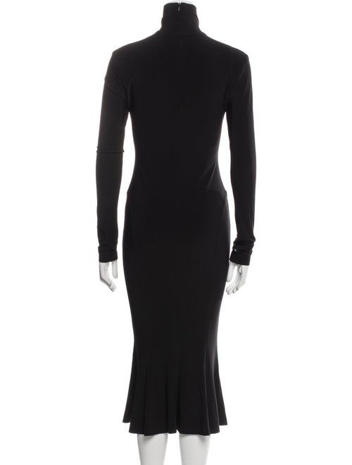 Norma Kamali Turtleneck Midi Length Dress