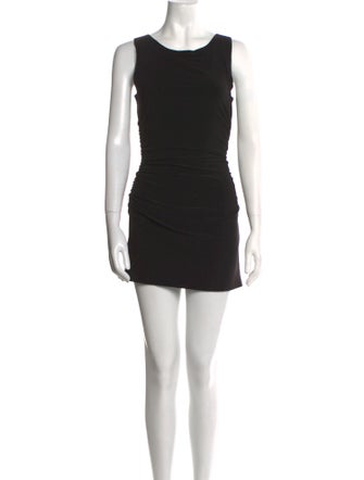 Norma Kamali Scoop Neck Mini Dress