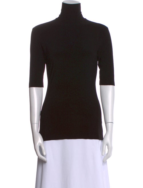 Norma Kamali Turtleneck Short Sleeve Top