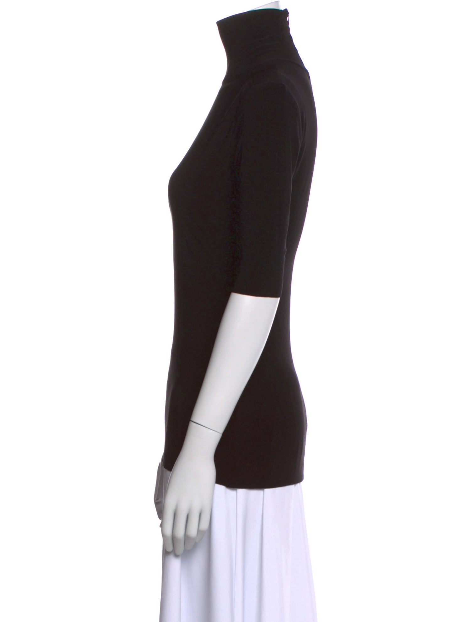 Norma Kamali Turtleneck Short Sleeve Top
