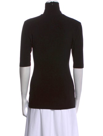 Norma Kamali Turtleneck Short Sleeve Top