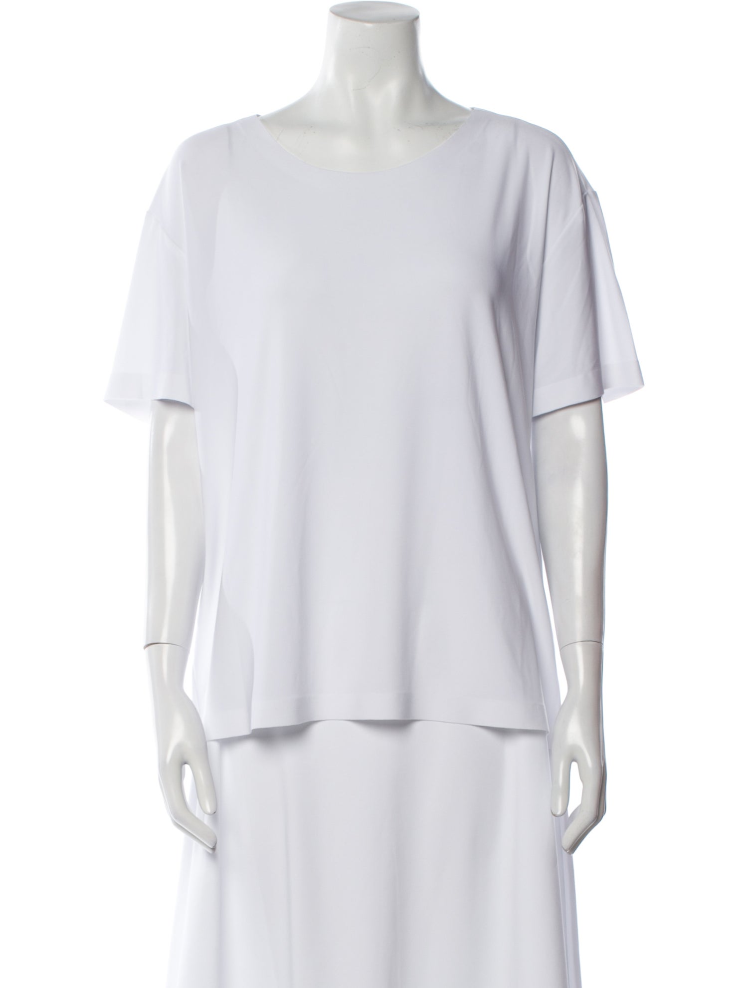 Norma Kamali Bateau Neckline Short Sleeve T-Shirt