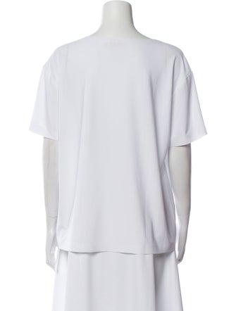 Norma Kamali Bateau Neckline Short Sleeve T-Shirt