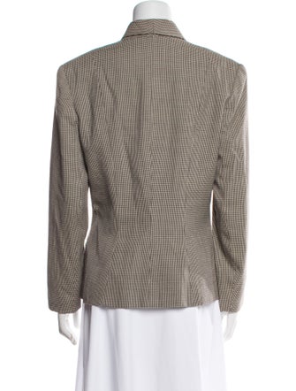 Norma Kamali Houndstooth Print Blazer