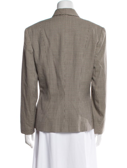 Norma Kamali Houndstooth Print Blazer