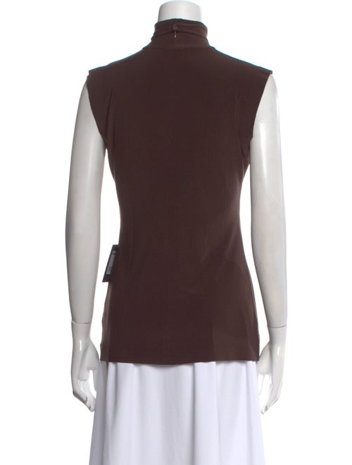 Norma Kamali Mock Neck Sleeveless Top