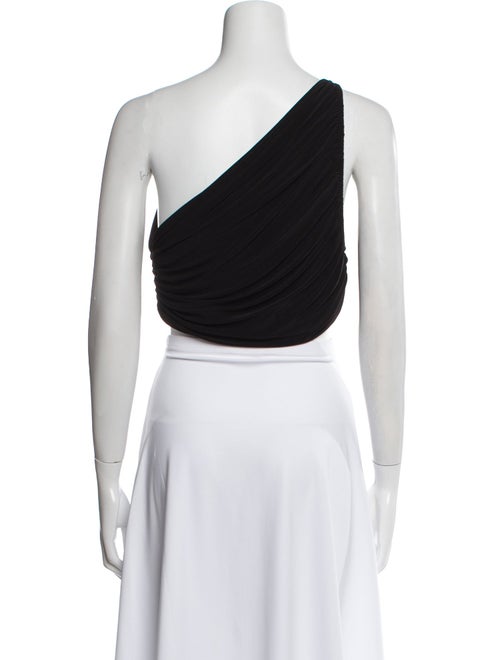 Norma Kamali One-Shoulder Sleeveless Crop Top