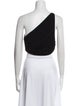 Norma Kamali One-Shoulder Sleeveless Crop Top