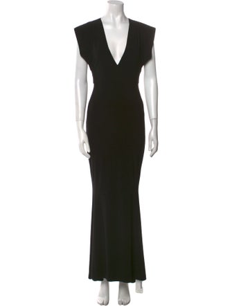 Norma Kamali V-Neck Long Dress