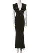 Norma Kamali V-Neck Long Dress