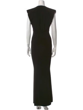 Norma Kamali V-Neck Long Dress