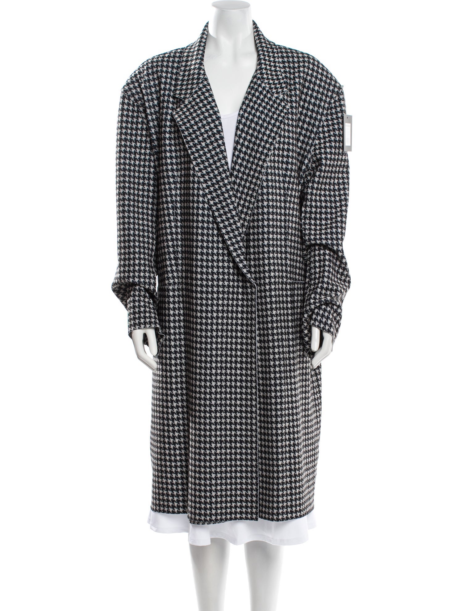Norma Kamali Houndstooth Print Coat w/ Tags